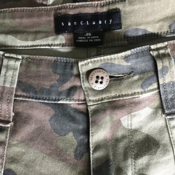 Sanctuary Pork Chop Twill Camo Skinny Pants - Picture 3 of 8